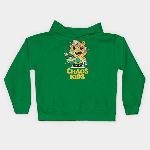 Chaos Kids Cute Funny Baby Bear Child Birthday Costume Gift Kids Hoodie by peter2art